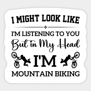 Cool Mountain Biking Teen Funny Mountain Bike Art Sticker